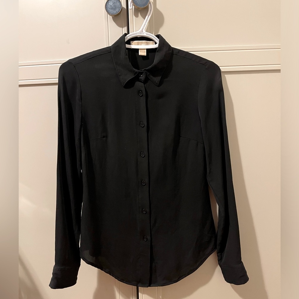 Michael Kors Buttoned Down Shirt 100% Silk